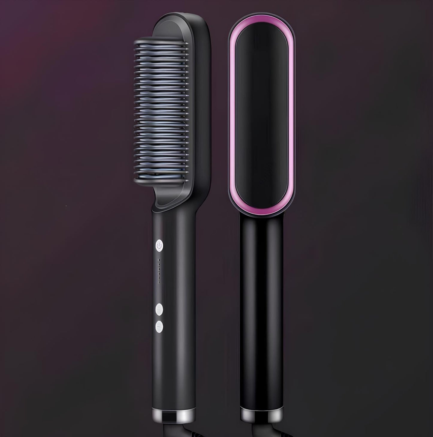 New 2 In 1 Hair Straightener Hot Comb Negative Ion Curling Tong Dual-purpose Electric Hair Brush